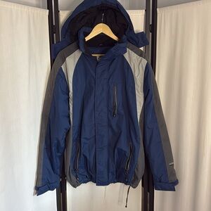 32 Degrees Weatherproof Blue and Black Jacket